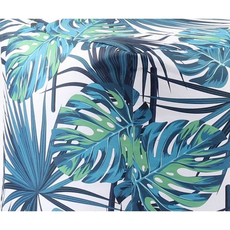 Fotoliu Nirvana Hobbit Pufrelax, Material Impermeabil - Frunze Tropicale - 1 | YEO