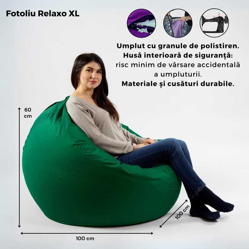 Fotoliu Relaxo XL, Material impermeabil - Alb - 4 | YEO