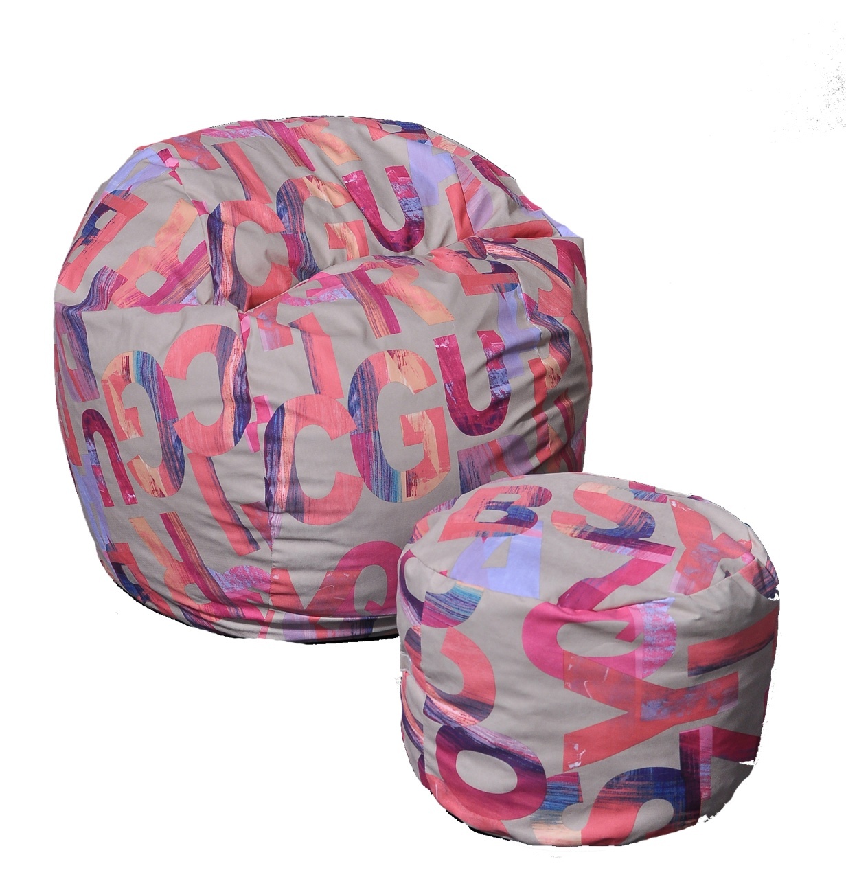 Set Fotoliu King Size cu Otoman (suport picioare), Material Textil - Crimson
