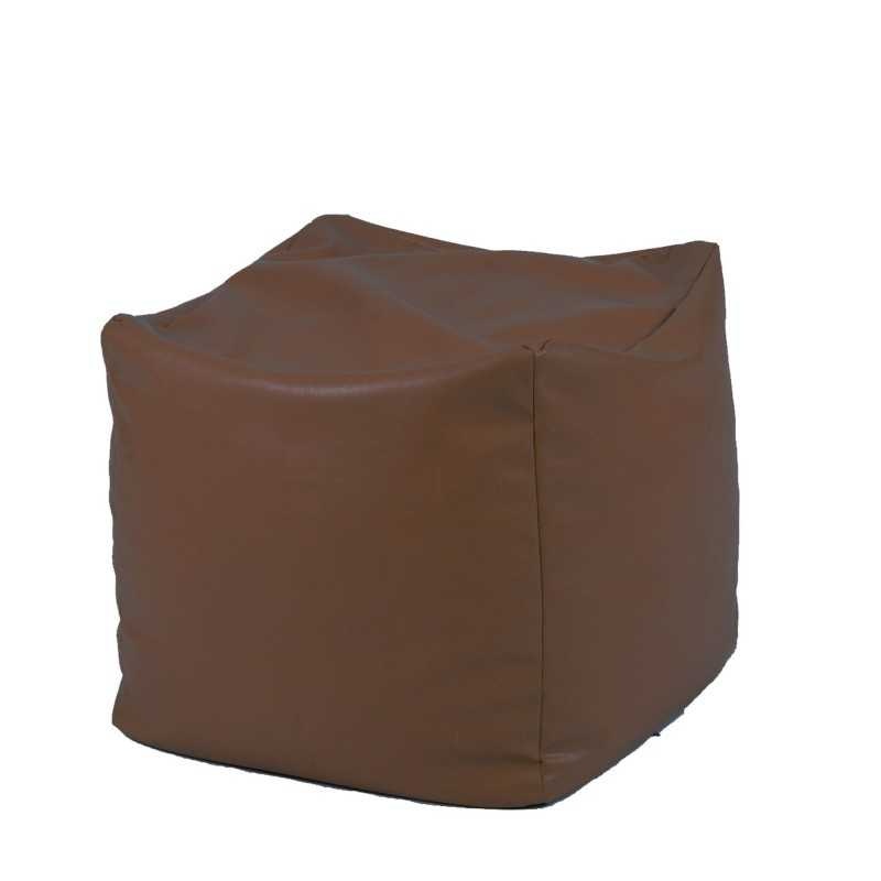 Taburet Cub, Material Piele ecologica - Chocolate