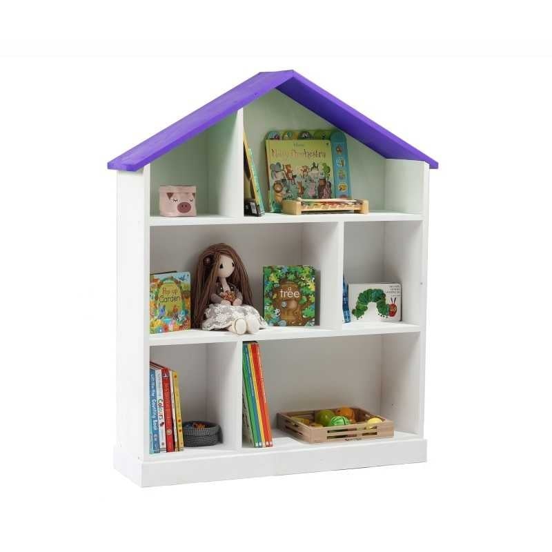 Casuta biblioteca BookHouse, Material Lemn Masiv - Iris Purple - 1 | YEO