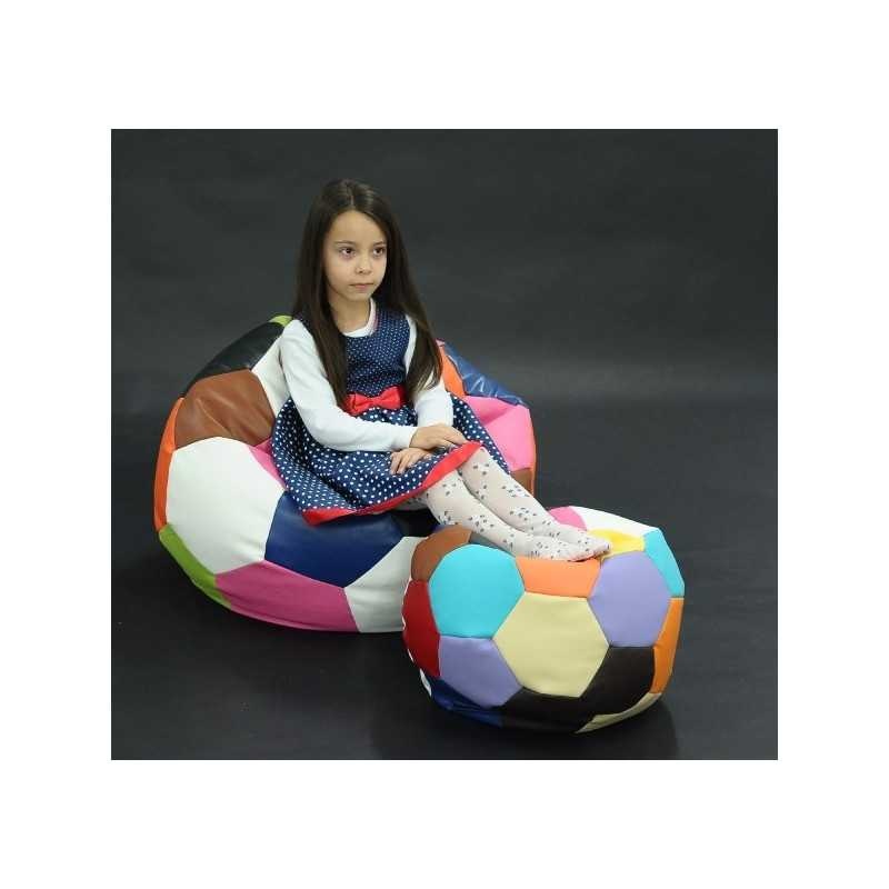 Fotoliu Minge Telstar Junior, Material Piele Ecologica - Mozaic - 2 | YEO