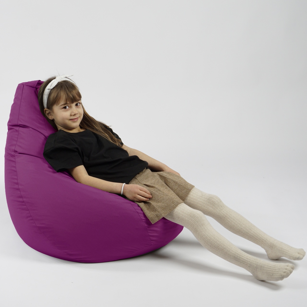 Fotoliu puf copii, Nirvana Light Pufrelax, Material Impermeabil - Magenta - 3 | YEO
