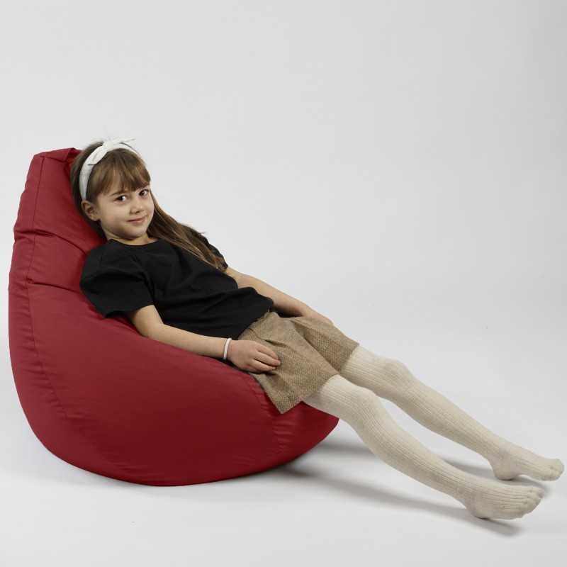 Fotoliu puf copii, Nirvana Light Pufrelax, Material Impermeabil - Panama Red - 3 | YEO