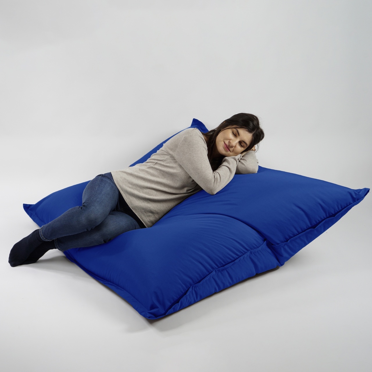 Fotoliu tip Perna Magic Pillow, Material Impermeabil - Blue Royal - imagine 5