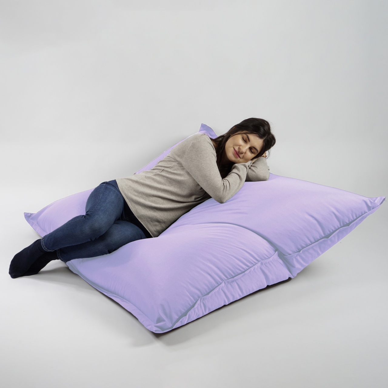 Fotoliu tip Perna Magic Pillow Pufrelax, Material Impermeabil, Lilac - imagine 5