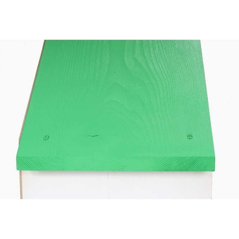 Casuta biblioteca BookHouse, Material Lemn Masiv - White & Green - 2 | YEO