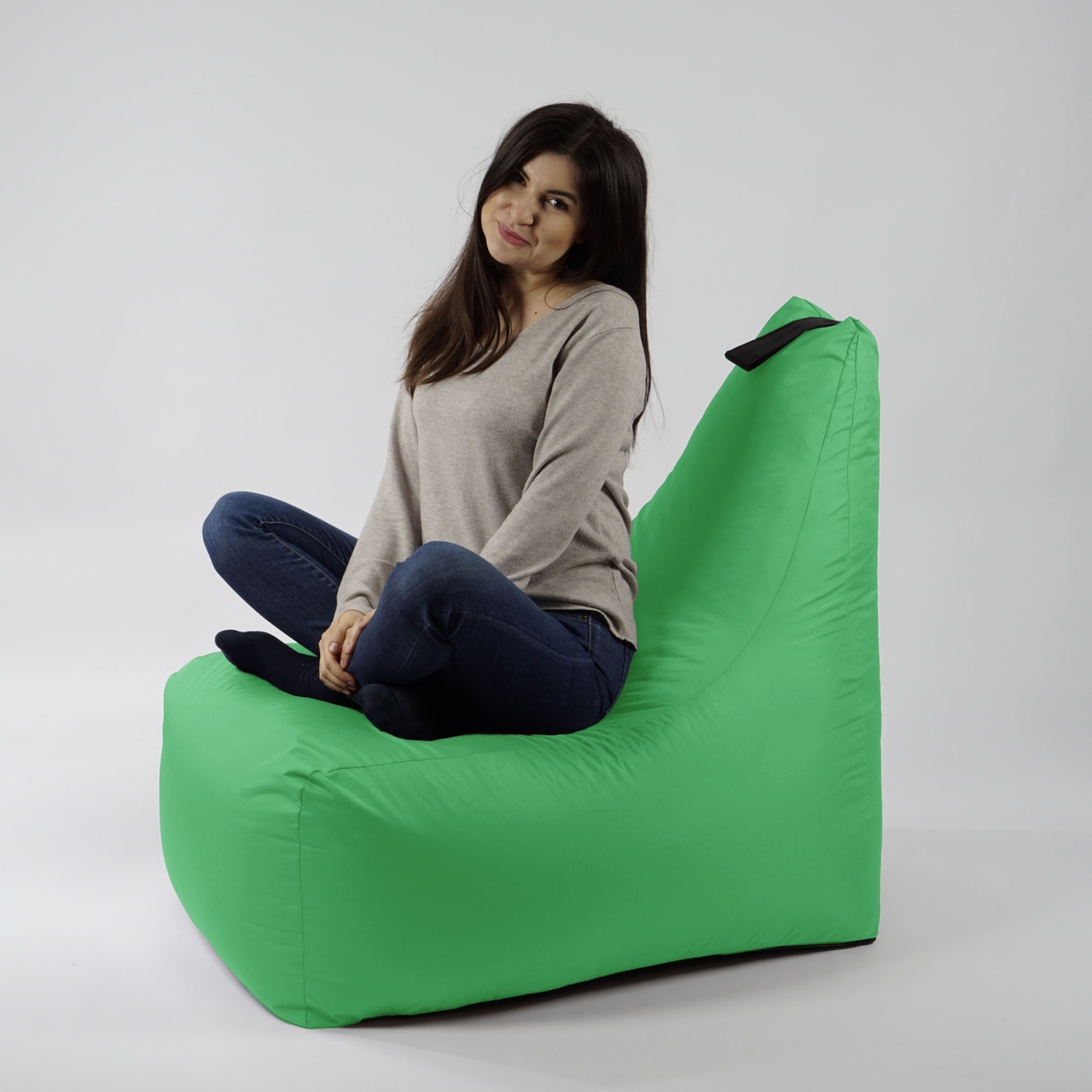 Fotoliu Miraggio Pufrelax, Material Impermeabil - Green Apple - imagine 5