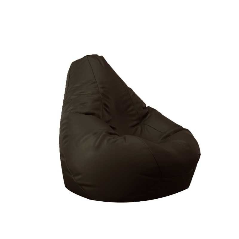 Fotoliu Nirvana Hobbit Pufrelax, Material Piele ecologica - Chocolate