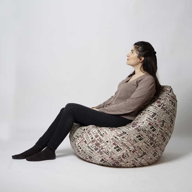 Fotoliu Nirvana Hobbit Pufrelax, Material textil - Boysenberry - 3 | YEO