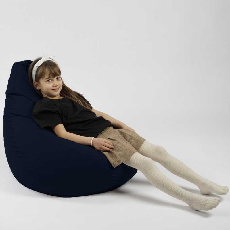 Fotoliu puf copii, Nirvana Light Pufrelax, Material Impermeabil - Bleumarin - 3 | YEO
