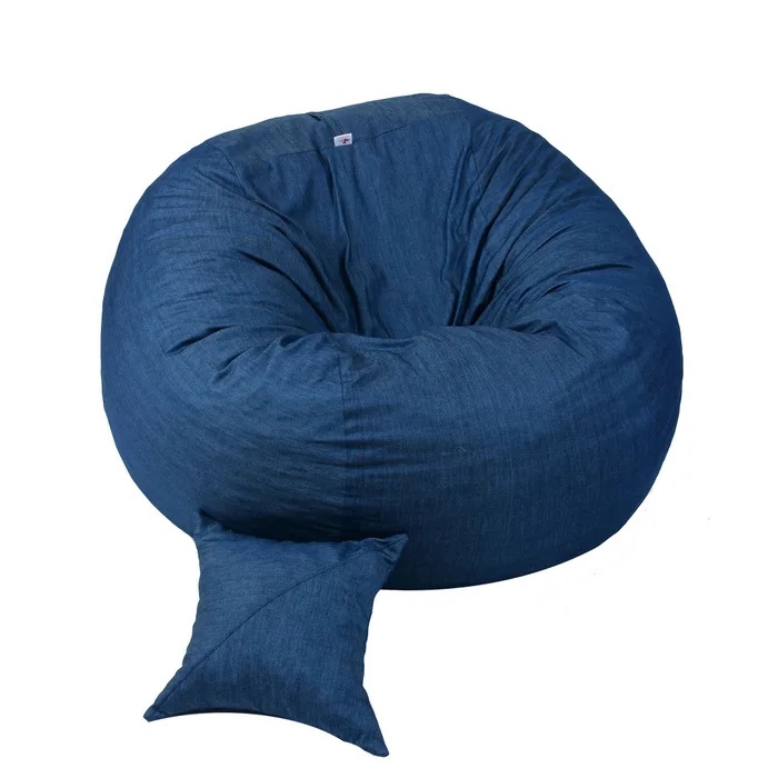 Set Fotoliu Matusalem cu Perna, Material Textil - Blue Denim