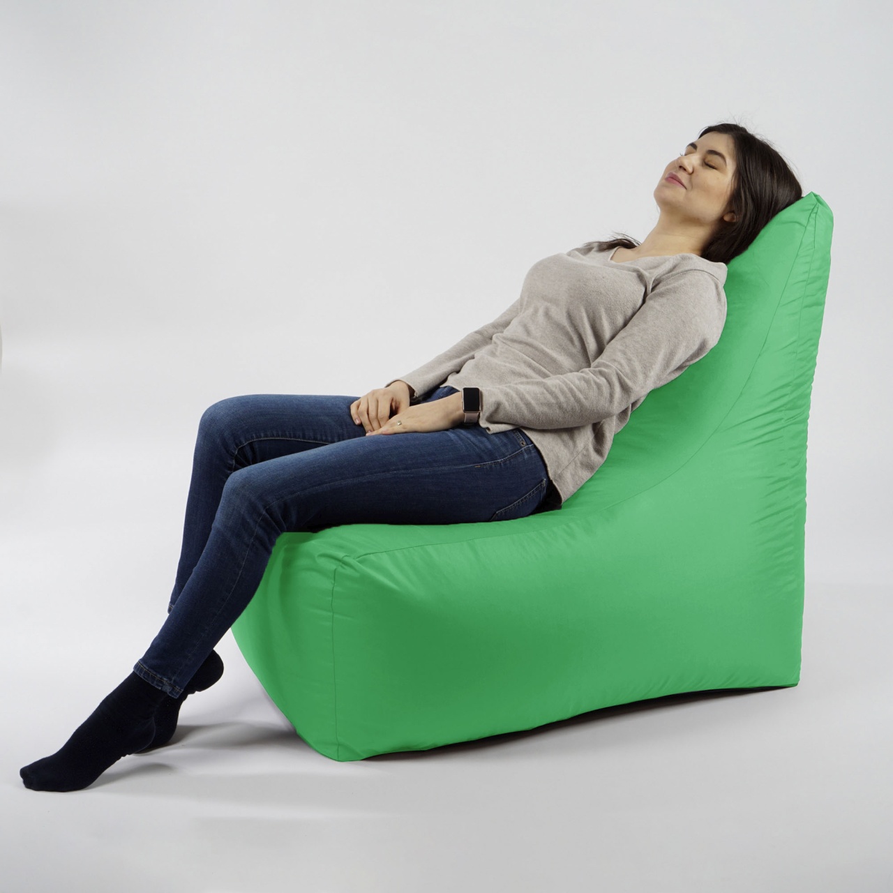 Fotoliu Miraggio Pufrelax, Material Impermeabil - Green Apple - imagine 6