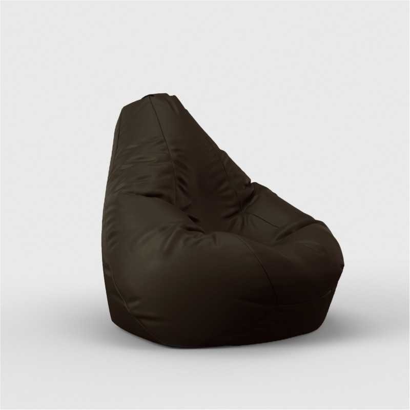 Fotoliu Nirvana Hobbit Pufrelax, Material Piele ecologica - Chocolate - 1 | YEO