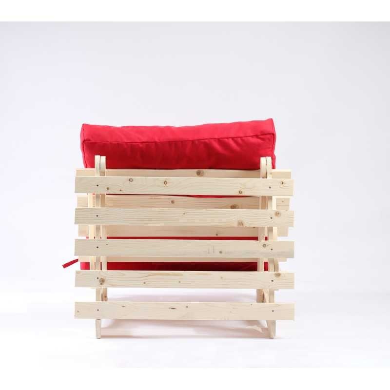 Fotoliu Pufrelax Sezlong Lemn Fubsy, Material Textil - Montana Red - imagine 6