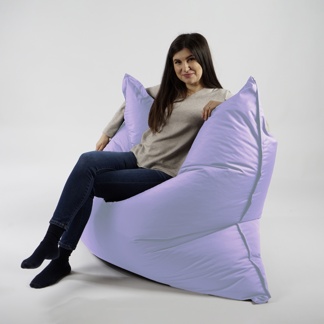 Fotoliu tip Perna Magic Pillow Pufrelax, Material Impermeabil, Lilac - imagine 7