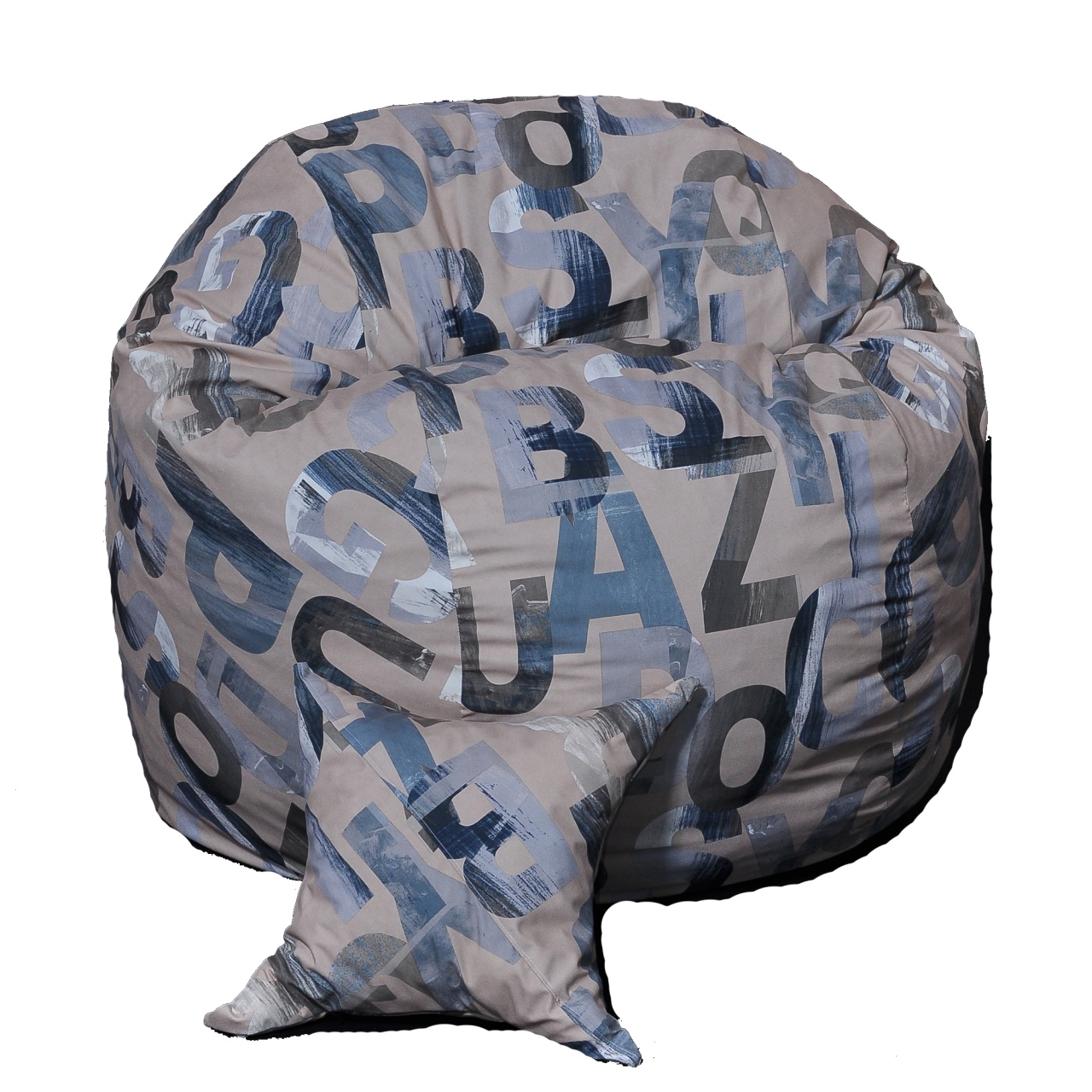 Set Fotoliu King Size cu Perna, Material Textil - Army Scrabble