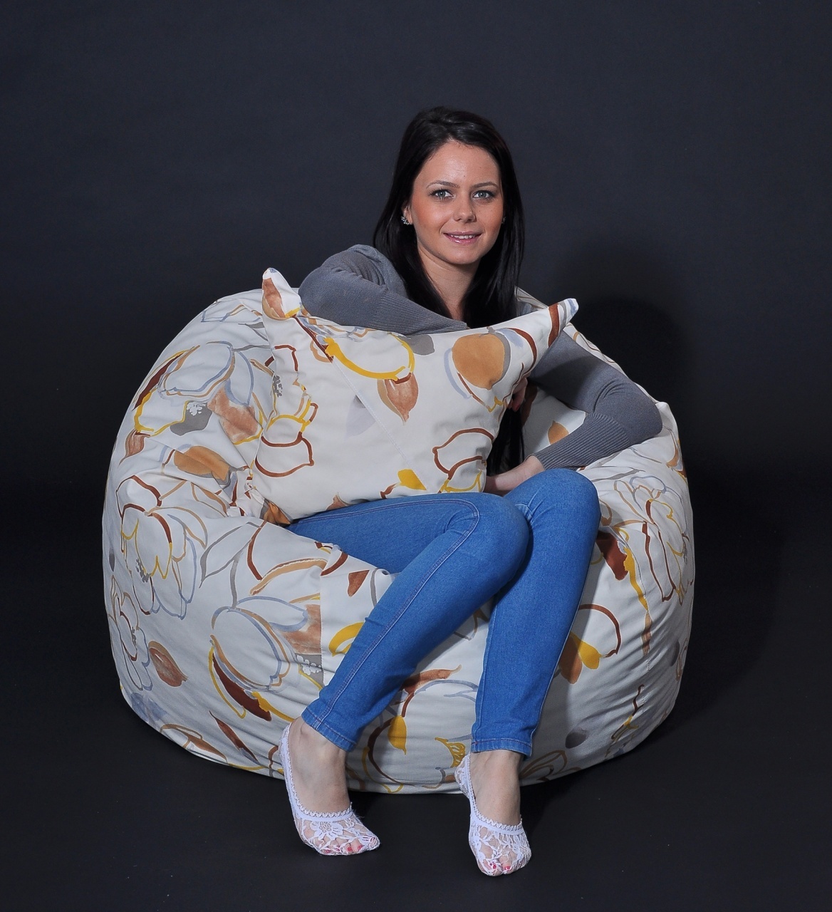 Set Fotoliu King Size cu Perna, Material Textil - Blossom - 1 | YEO