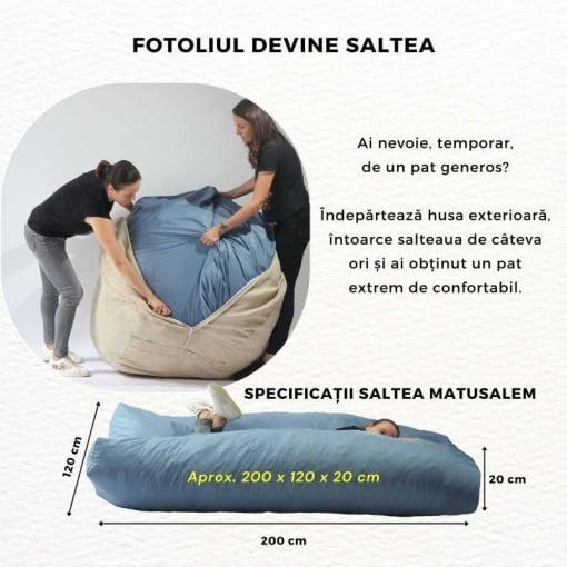 Set Fotoliu Matusalem cu Perna, Material Textil - Urban Mystique - view 5