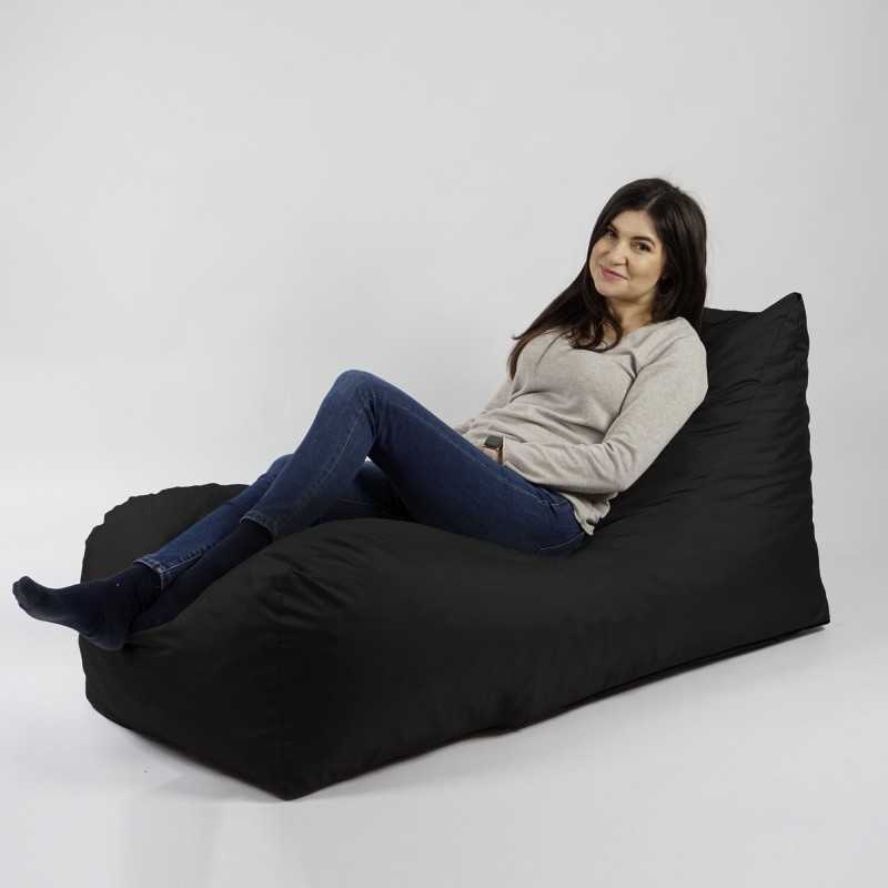 Fotoliu Looloop Pufrelax, Material Impermeabil - Negru - 4 | YEO