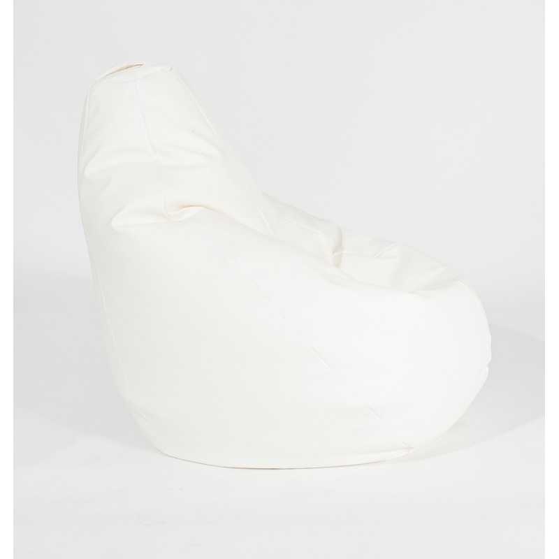 Fotoliu Nirvana Hobbit Pufrelax, Material Piele ecologica - Alb
