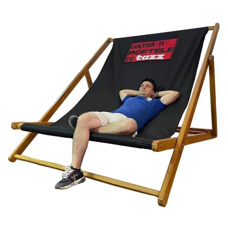 Fotoliu pliabil supradimensionat, HUGE, Material Impermeabil - Negru - imagine 6