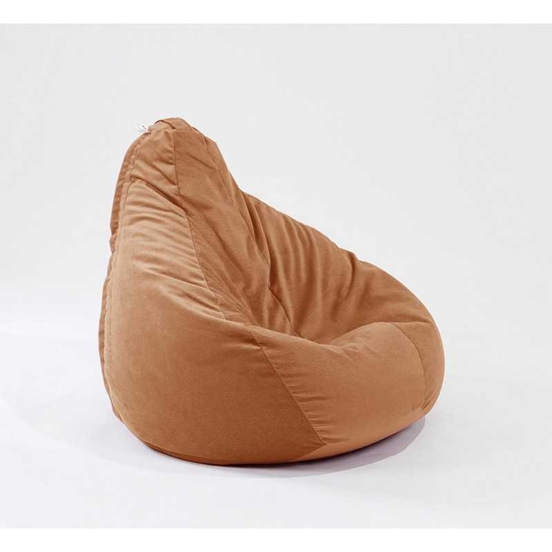 Fotoliu puf copii, Nirvana Light Pufrelax, Material Textil - Terracotta Orange - 1 | YEO