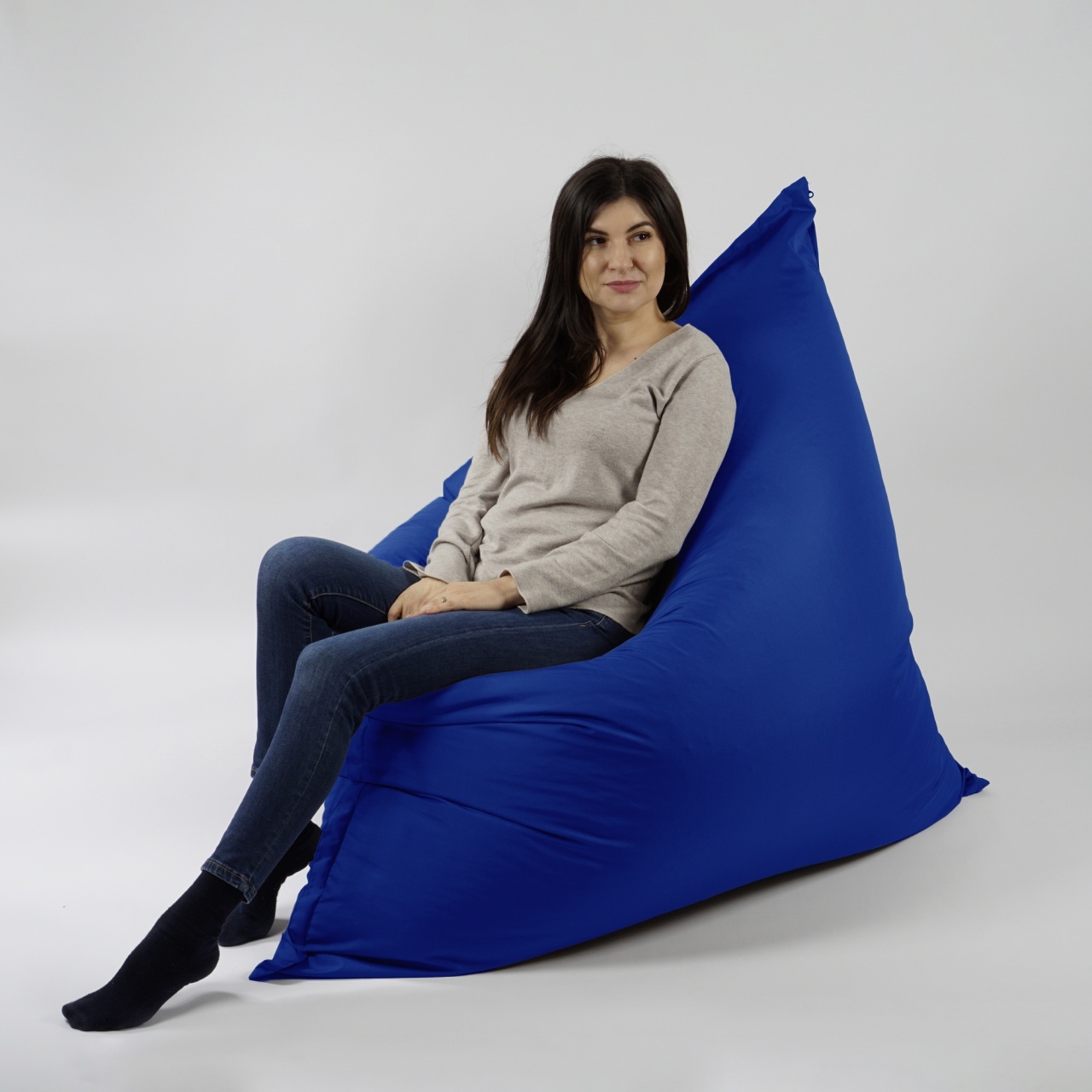 Fotoliu tip Perna Magic Pillow, Material Impermeabil - Blue Royal - imagine 6