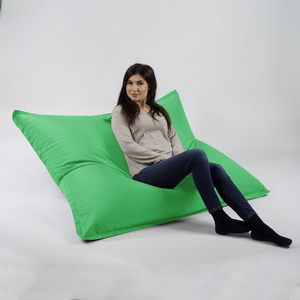 Fotoliu tip Perna Magic Pillow Pufrelax, material impermeabil, Green Apple - 3 | YEO