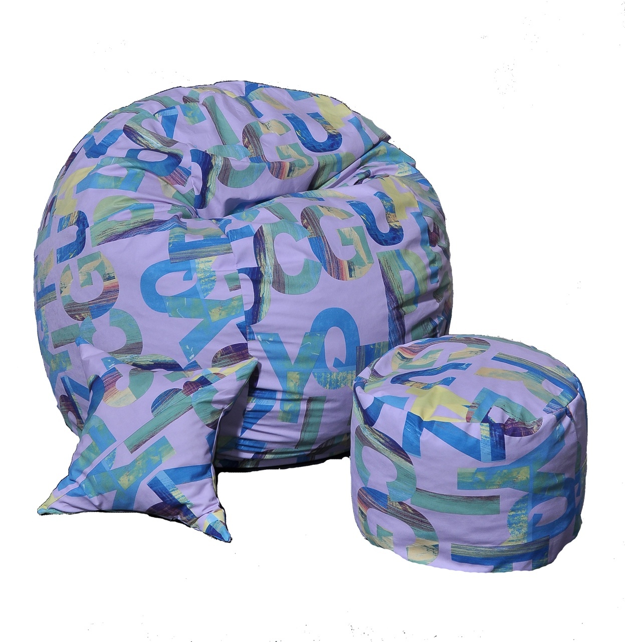 Set Fotoliu King Size cu Otoman (suport picioare) si Perna, Material Textil - Serenity