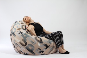 Fotoliu Nirvana Gigant, Material Textil - Army Scrabble - Img 6