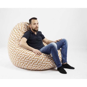 Fotoliu Nirvana Gigant, Material Textil - Zappity Orange - Img 3