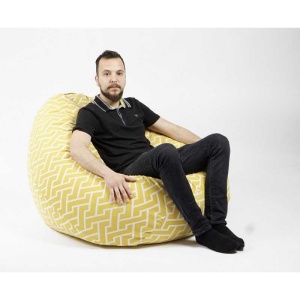 Fotoliu Nirvana Gigant, Material Textil - Zippity Yellow - Img 6