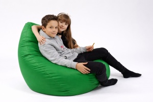 Fotoliu puf copii, Nirvana Light Pufrelax, Material Impermeabil - Smarald - Img 2