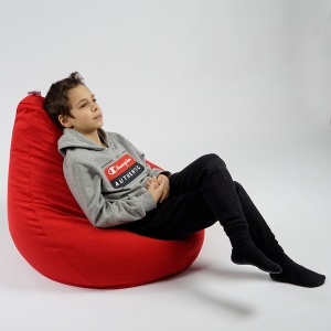 Fotoliu puf copii, Nirvana Light Pufrelax, Material Textil - Montana Red - Img 7