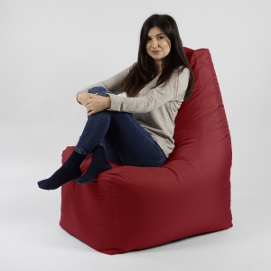 Fotoliu puf, Sunlounger EVO XL, umplutura de burete Memory Mix, material impermeabil, Rosu - Img 5