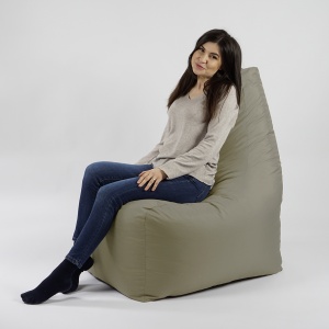 Fotoliu puf, Sunlounger EVO XL, umplutura de burete Memory Mix, material impermeabil, Bej - Img 5
