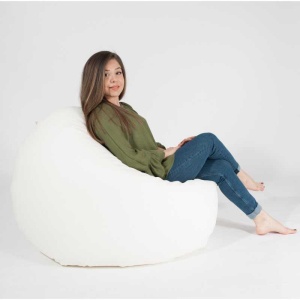 Fotoliu Relaxo XL, Material Piele ecologica - Alb - Img 4
