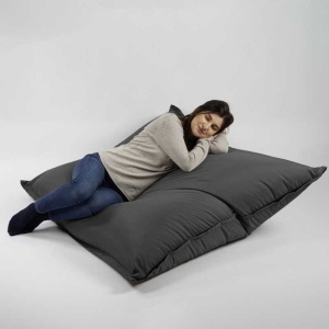 Fotoliu tip Perna Magic Pillow, Material Impermeabil - Gri inchis - Img 5
