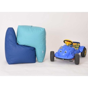 Fotoliu tip Scaun Sunlounger Junior, Material Piele ecologica - Turcoaz - Img 8