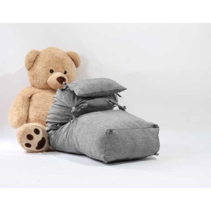 Fotoliu Yoga Minnie si Perna, Material Textil - Moon Grey - Img 3