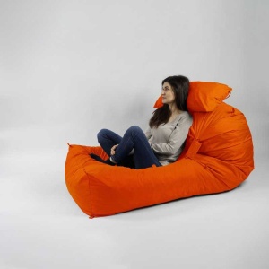 Fotoliu Yoga XL si Perna, Material Impermeabil - Neon Orange - Img 5
