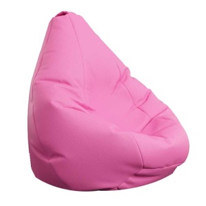 Kids' bean bag chair, Nirvana Light Pufrelax, Faux leather - Pink