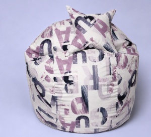 King Size bean bag set with cushion, Textile material - Urban Mystique