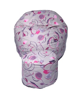 Set Fotoliu Matusalem cu Otoman (suport picioare), Material Textil - Flower Buds