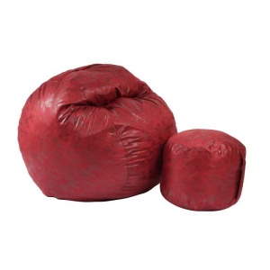 Set Fotoliu Matusalem cu Otoman (suport picioare), Material Textil - Cranberry - Img 1