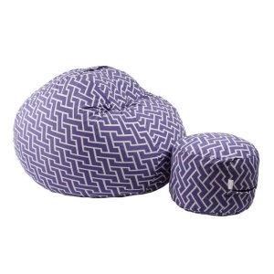 Set Fotoliu Matusalem cu Otoman (suport picioare), Material Textil - Zippity Purple - Img 1