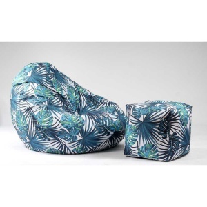 Taburet Cub XL, Material Impermeabil - Frunze Tropicale - Img 3