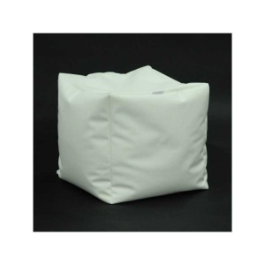 Cube Stool, Faux leather - White