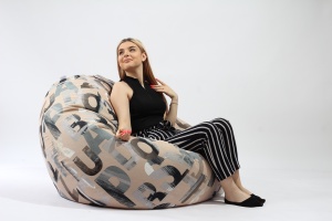Fotoliu Nirvana Gigant, Material Textil - Army Scrabble - Img 3